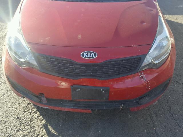 KNADM4A35E6384400 - 2014 KIA RIO LX RED photo 7