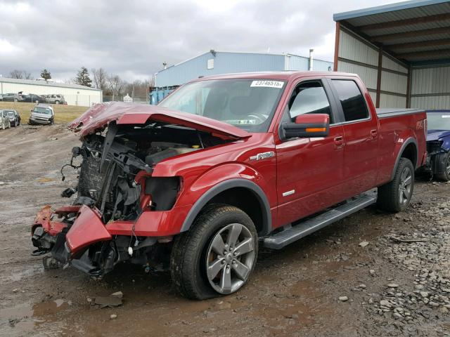 1FTFW1ETXEKF67698 - 2014 FORD F150 SUPER RED photo 2