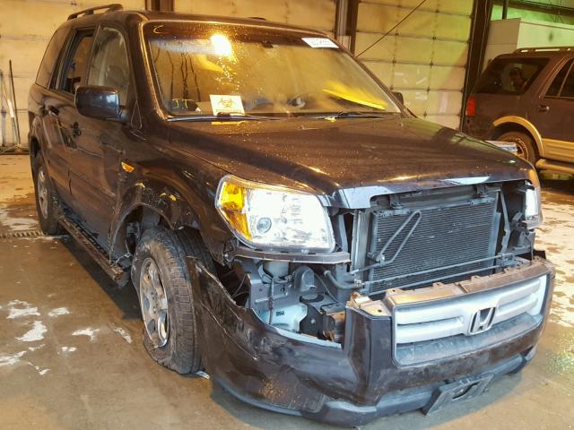 2HKYF18526H533731 - 2006 HONDA PILOT EX BLACK photo 1