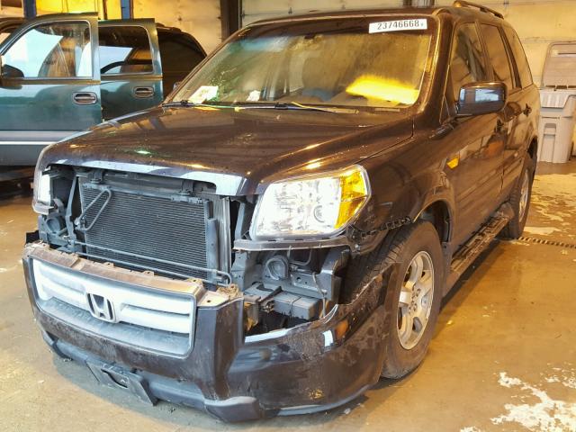 2HKYF18526H533731 - 2006 HONDA PILOT EX BLACK photo 2