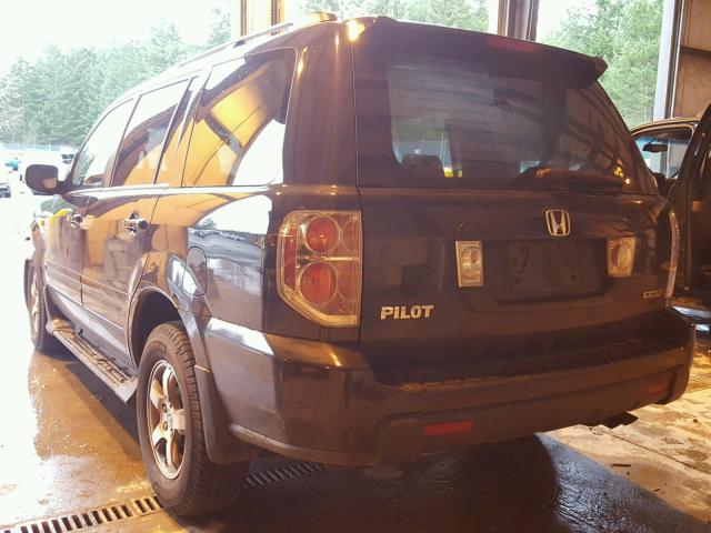 2HKYF18526H533731 - 2006 HONDA PILOT EX BLACK photo 3