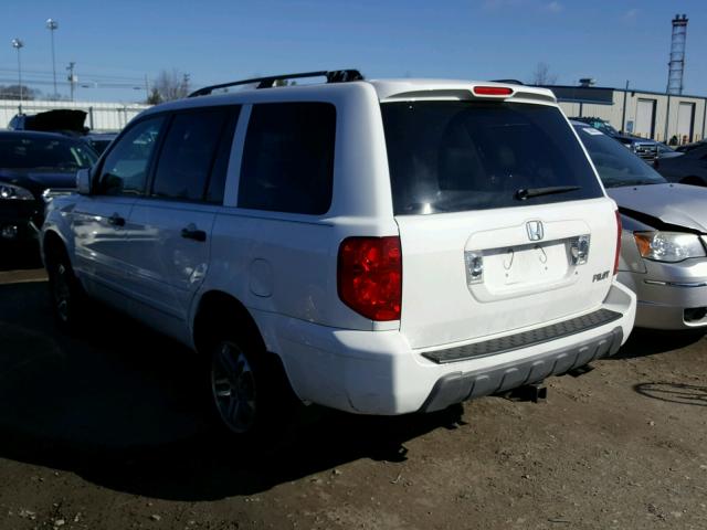 5FNYF18584B010788 - 2004 HONDA PILOT EXL WHITE photo 3