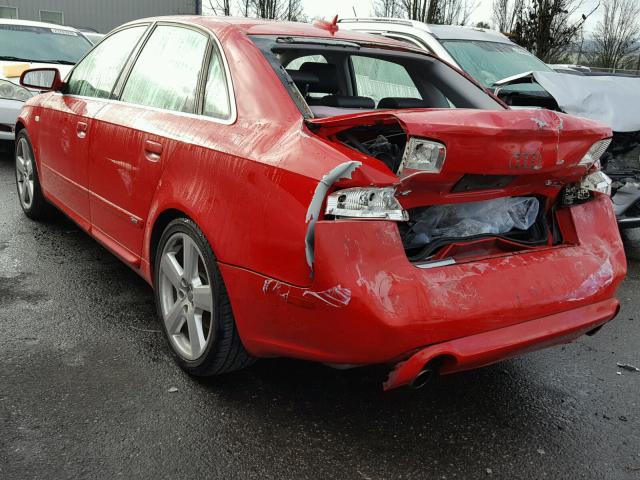 WAUEF78E66A226105 - 2006 AUDI A4 S-LINE RED photo 3