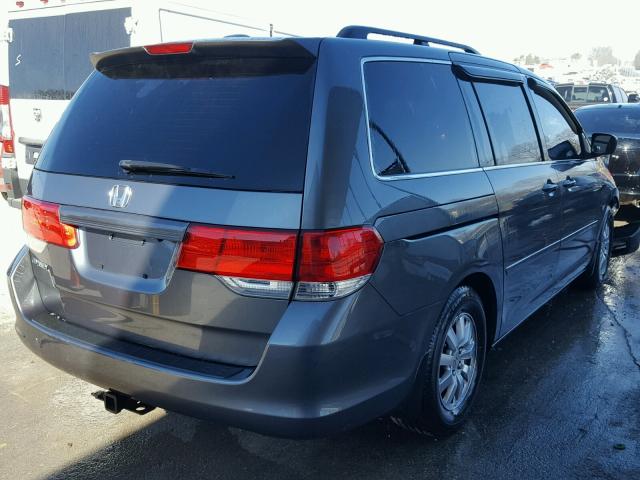 5FNRL3H78AB080197 - 2010 HONDA ODYSSEY EX GRAY photo 4