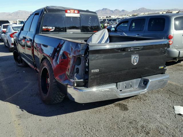 1D7RB1GP5AS151390 - 2010 DODGE RAM 1500 BLACK photo 3