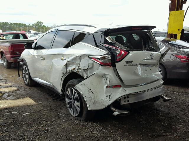 5N1AZ2MGXFN292115 - 2015 NISSAN MURANO S WHITE photo 3