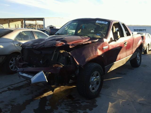 1FTRX12W64NA77815 - 2004 FORD F150 MAROON photo 2