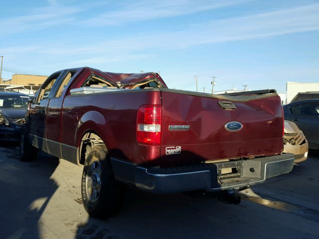 1FTRX12W64NA77815 - 2004 FORD F150 MAROON photo 3