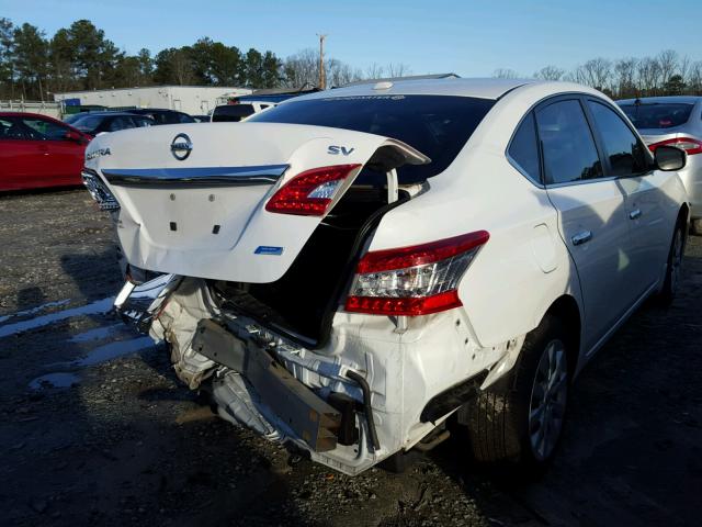 3N1AB7AP3EY313840 - 2014 NISSAN SENTRA S WHITE photo 4