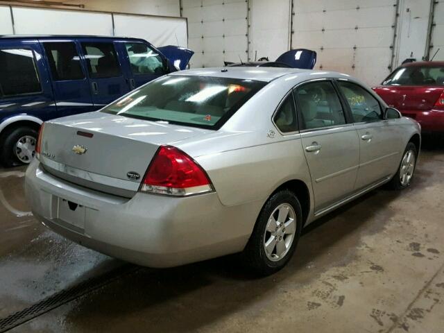 2G1WT55N179366349 - 2007 CHEVROLET IMPALA LT SILVER photo 4