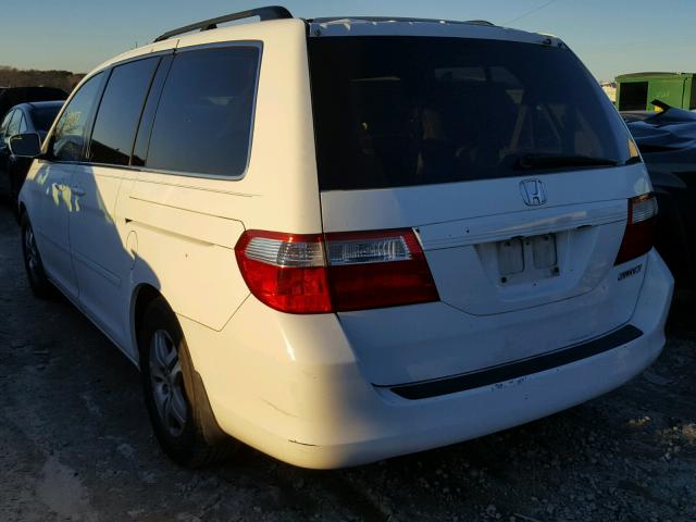 5FNRL38745B048353 - 2005 HONDA ODYSSEY EX WHITE photo 3