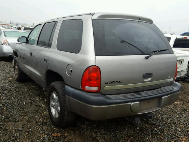 1B4HS28N81F588637 - 2001 DODGE DURANGO SILVER photo 3