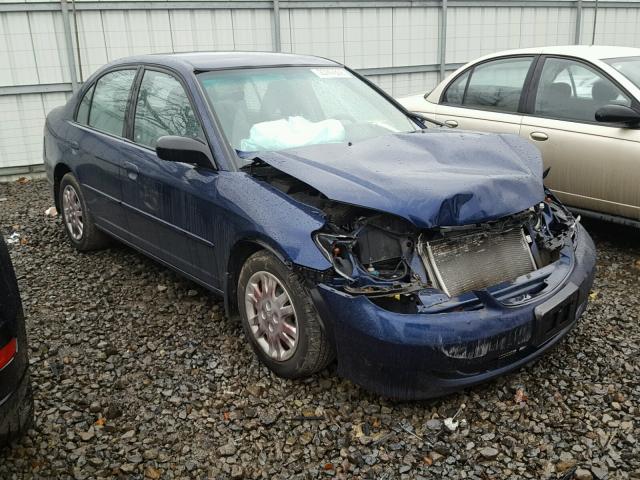 1HGES16514L010700 - 2004 HONDA CIVIC LX BLUE photo 1