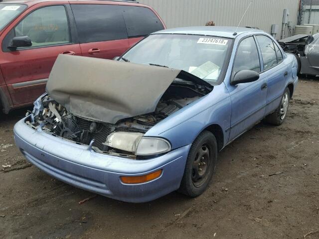 1Y1SK5261SZ076614 - 1995 GEO PRIZM BASE BLUE photo 2