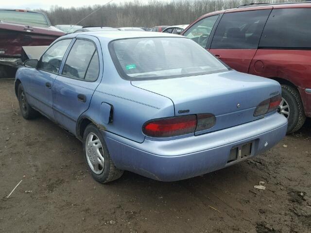 1Y1SK5261SZ076614 - 1995 GEO PRIZM BASE BLUE photo 3