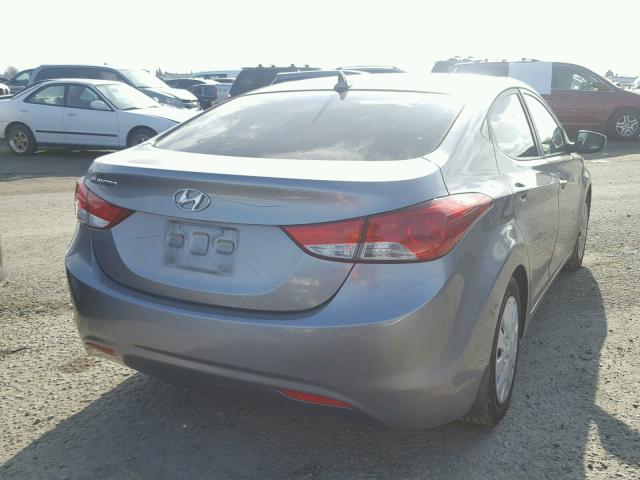 KMHDH4AE9CU429156 - 2012 HYUNDAI ELANTRA GL SILVER photo 4