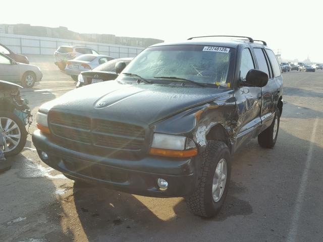 1B4HS28N1YF260678 - 2000 DODGE DURANGO GREEN photo 2