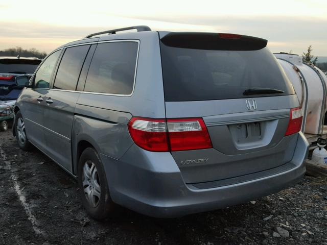 5FNRL386X7B071128 - 2007 HONDA ODYSSEY EX BLUE photo 3