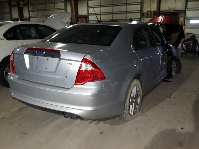 3FAHP0JA7BR291238 - 2011 FORD FUSION SEL SILVER photo 4