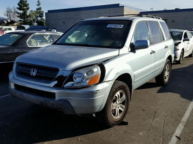 2HKYF18473H533694 - 2003 HONDA PILOT EX BLUE photo 2