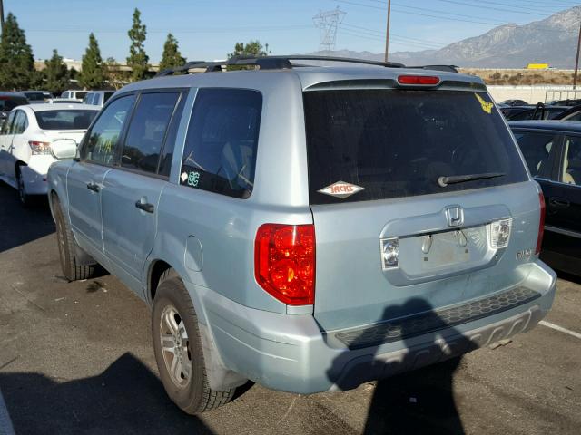 2HKYF18473H533694 - 2003 HONDA PILOT EX BLUE photo 3