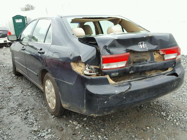 1HGCM56463A117378 - 2003 HONDA ACCORD LX BLACK photo 3