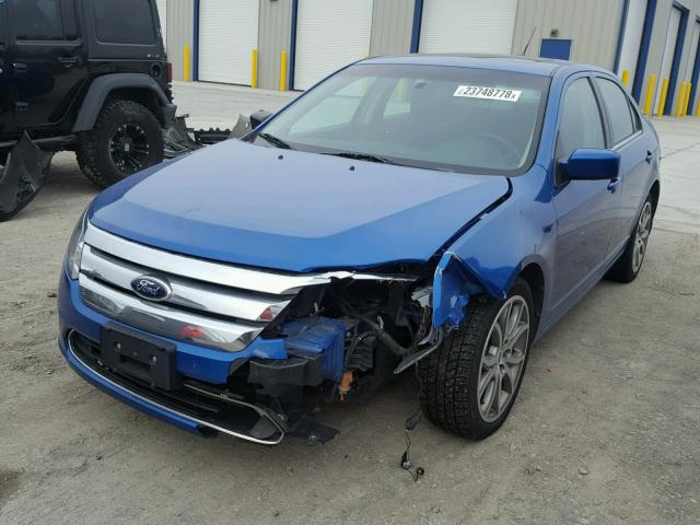 3FAHP0HAXCR435095 - 2012 FORD FUSION SE BLUE photo 2