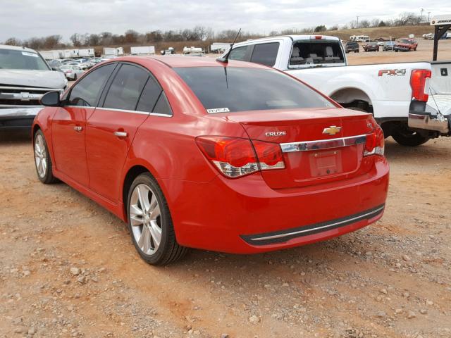 1G1PH5SC1C7230324 - 2012 CHEVROLET CRUZE LTZ RED photo 3