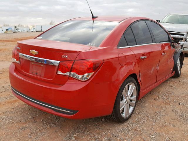 1G1PH5SC1C7230324 - 2012 CHEVROLET CRUZE LTZ RED photo 4