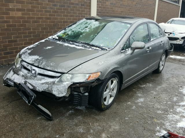 1HGFA16856L149958 - 2006 HONDA CIVIC EX GRAY photo 2