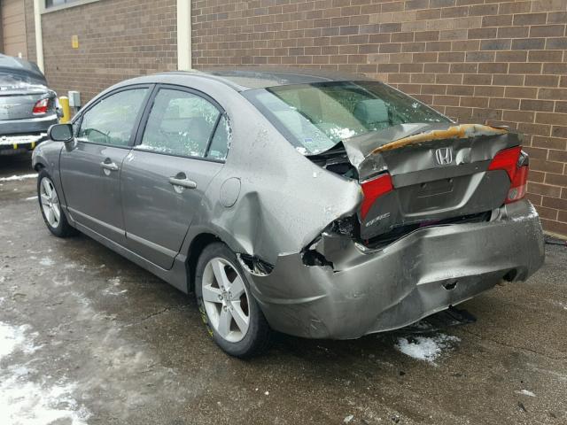 1HGFA16856L149958 - 2006 HONDA CIVIC EX GRAY photo 3