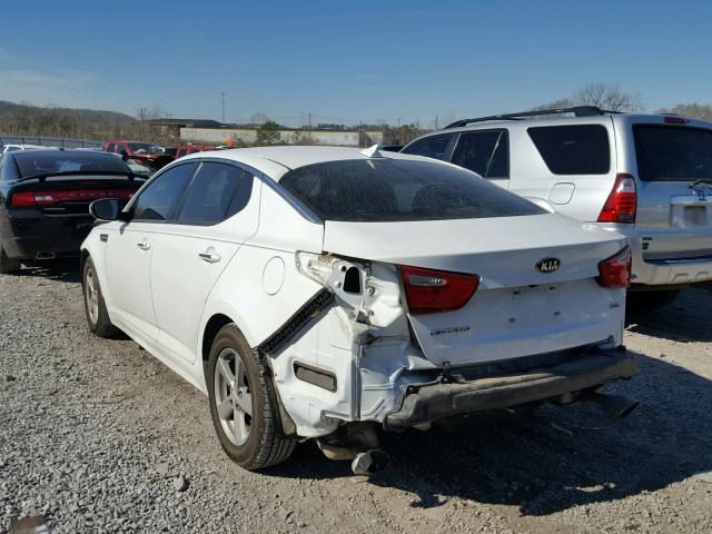 5XXGM4A70FG416952 - 2015 KIA OPTIMA LX WHITE photo 3