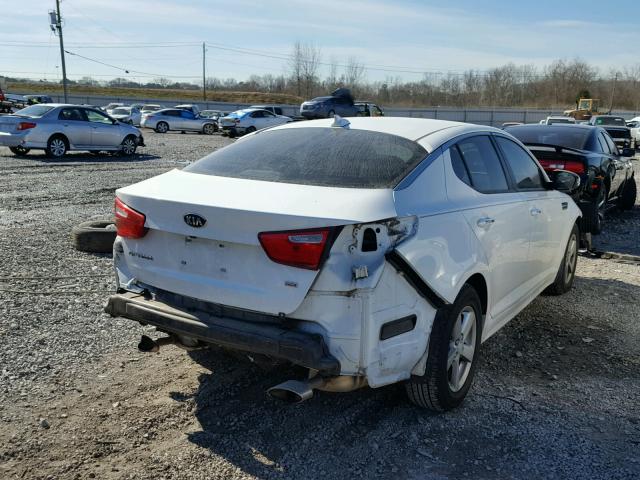 5XXGM4A70FG416952 - 2015 KIA OPTIMA LX WHITE photo 4