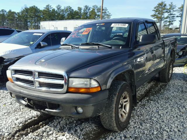 1D7HG38N04S688601 - 2004 DODGE DAKOTA QUA GRAY photo 2