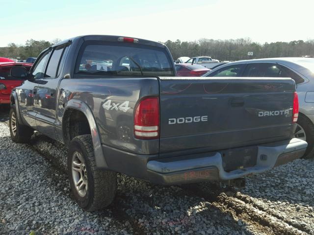 1D7HG38N04S688601 - 2004 DODGE DAKOTA QUA GRAY photo 3