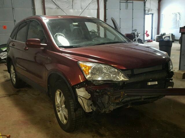 JHLRE4H70AC009513 - 2010 HONDA CR-V EXL BURGUNDY photo 1