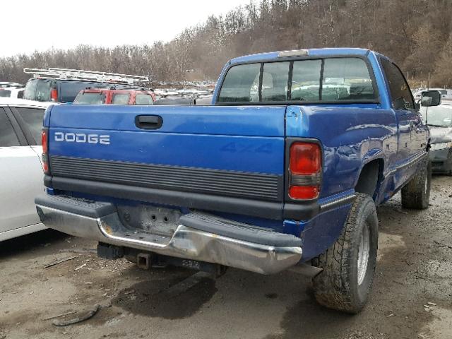 3B7HF13YXVG835860 - 1997 DODGE RAM 1500 BLUE photo 4