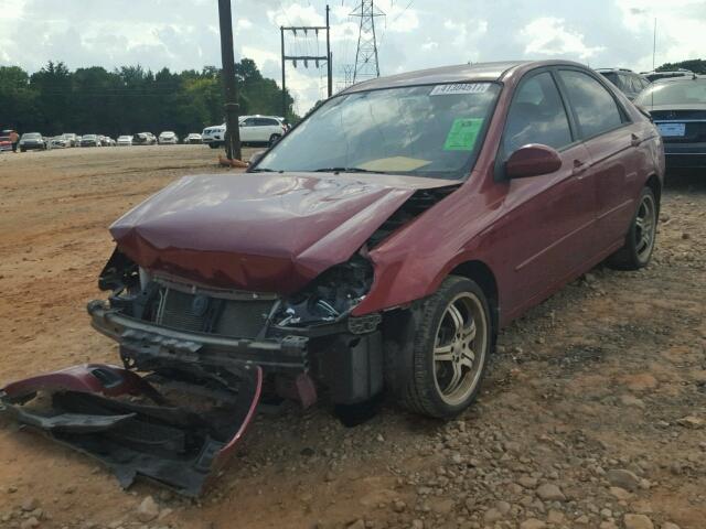 KNAFE121285547614 - 2008 KIA SPECTRA EX RED photo 2