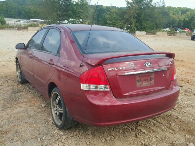 KNAFE121285547614 - 2008 KIA SPECTRA EX RED photo 3