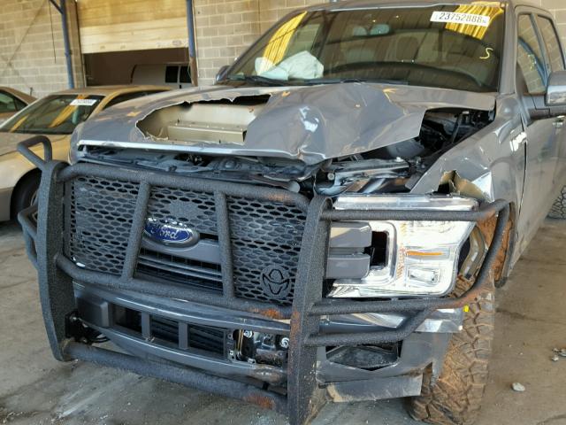 1FTEW1EG5JFB20245 - 2018 FORD F150 SUPER GRAY photo 9