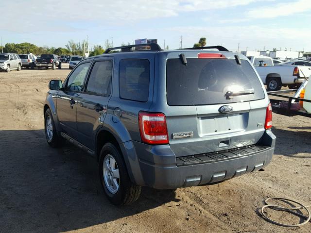 1FMCU9DG3BKA51976 - 2011 FORD ESCAPE XLT BLUE photo 3