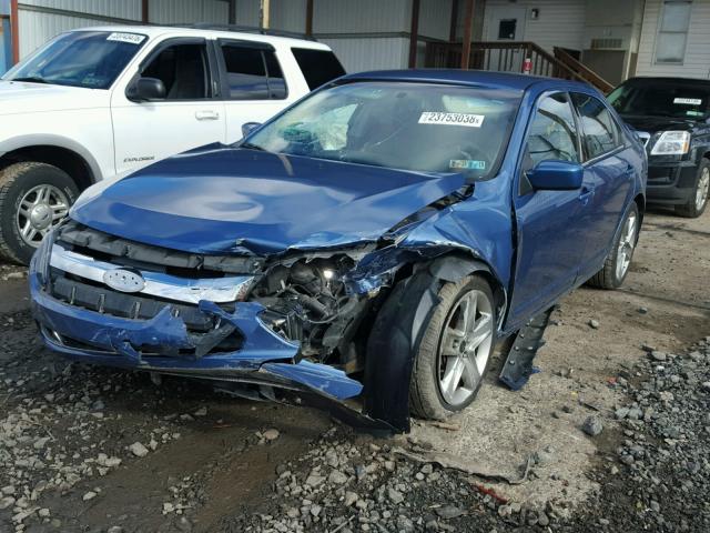 3FAHP0KCXAR102659 - 2010 FORD FUSION SPO BLUE photo 2