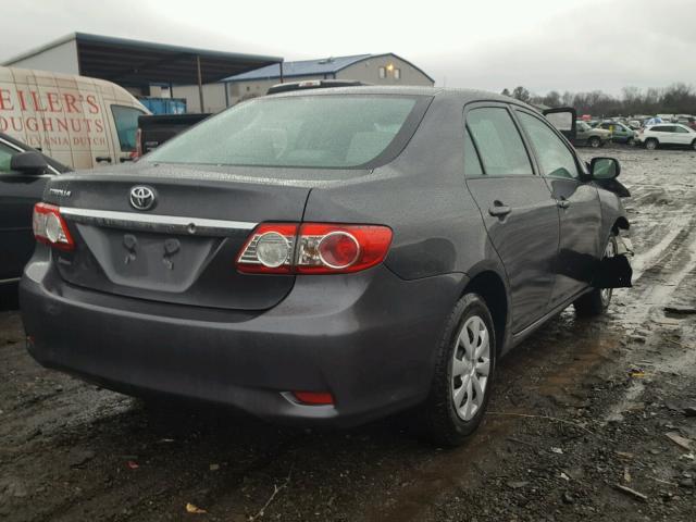 2T1BU4EE1BC701759 - 2011 TOYOTA COROLLA BA GRAY photo 4