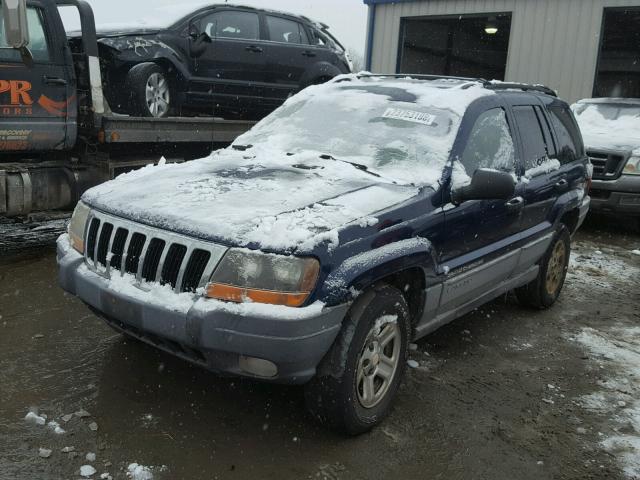 1J4GW48S1YC231388 - 2000 JEEP GRAND CHER BLUE photo 2