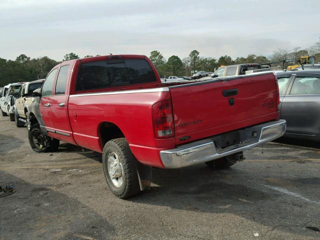 3D7KS28C15G849110 - 2005 DODGE RAM 2500 S RED photo 3