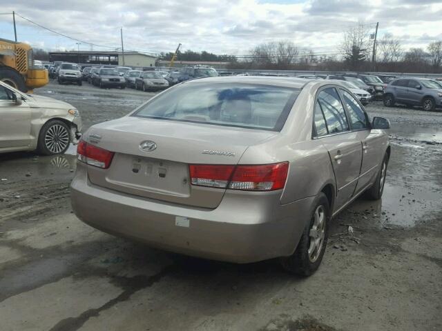 5NPEU46C46H162843 - 2006 HYUNDAI SONATA GLS CREAM photo 4