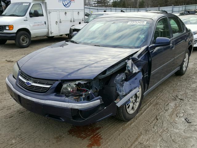 2G1WF55E519100346 - 2001 CHEVROLET IMPALA BLUE photo 2