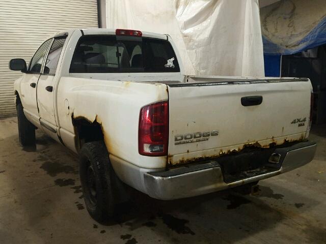 3D7KU28D64G100269 - 2004 DODGE RAM 2500 S WHITE photo 3