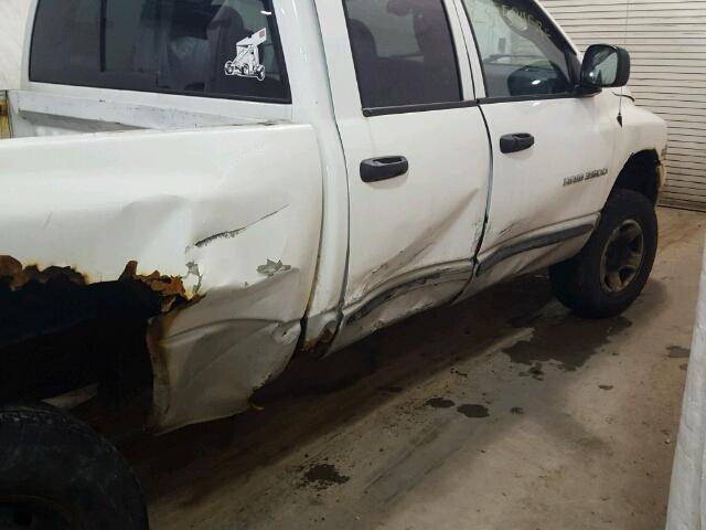 3D7KU28D64G100269 - 2004 DODGE RAM 2500 S WHITE photo 9