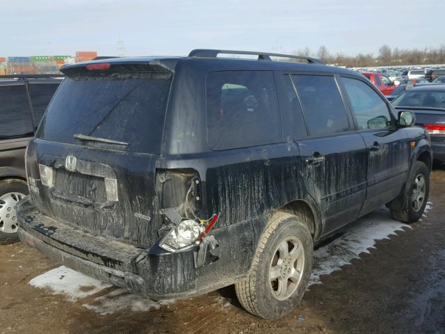 2HKYF18446H546388 - 2006 HONDA PILOT EX BLACK photo 4